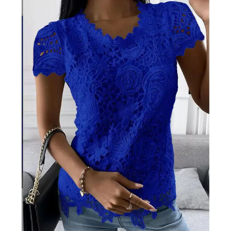 Red Lace Long Sleeve Top for Women 2025 Winter - Image 10