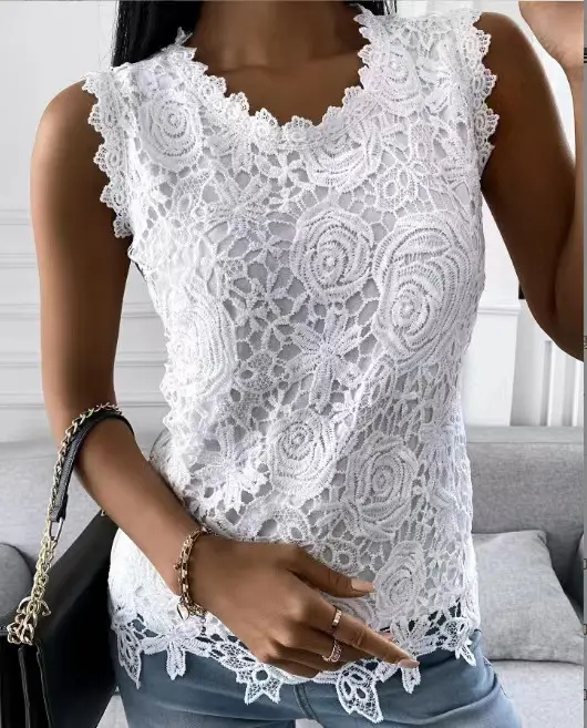 Red Lace Long Sleeve Top for Women 2025 Winter - Image 11