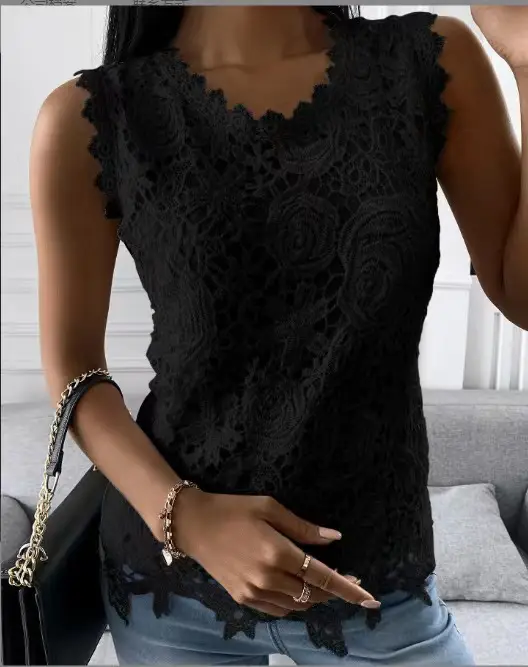 Red Lace Long Sleeve Top for Women 2025 Winter - Image 12