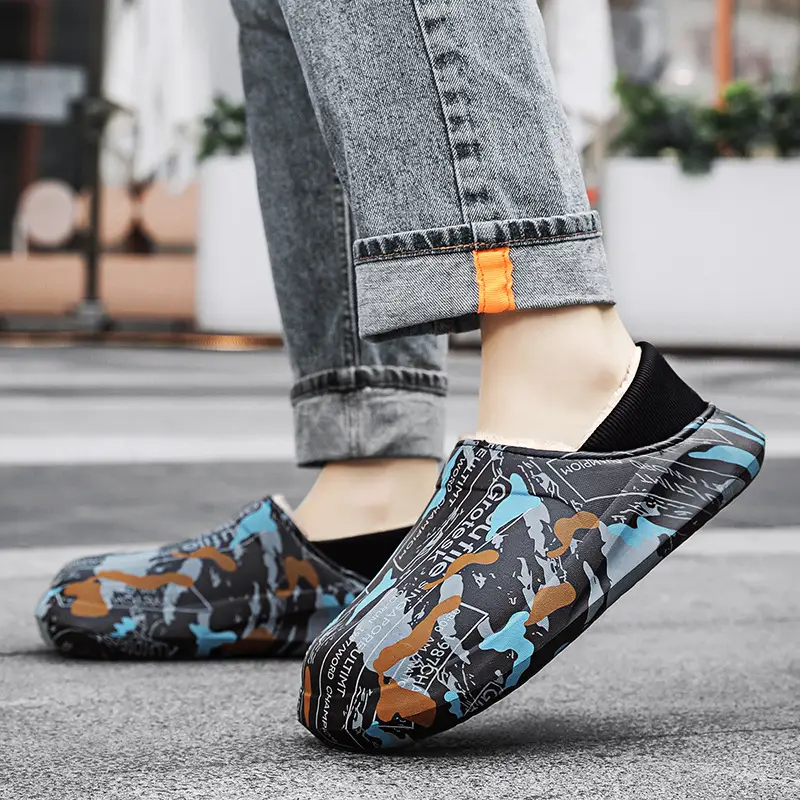Men's Cotton Slippers for Winter Indoor Use, Fleece-Lined for Warmth, Couple's Cotton Shoes with Covered Heel, Manufacturer's Low-Price Promotion - Image 7