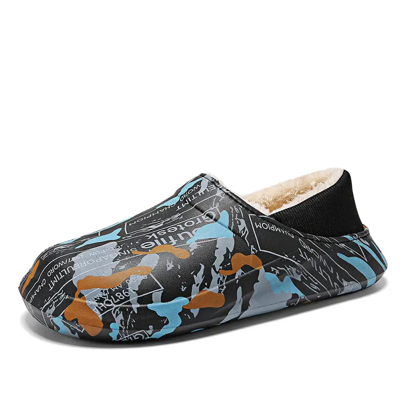 Men's Cotton Slippers for Winter Indoor Use, Fleece-Lined for Warmth, Couple's Cotton Shoes with Covered Heel, Manufacturer's Low-Price Promotion - Image 2