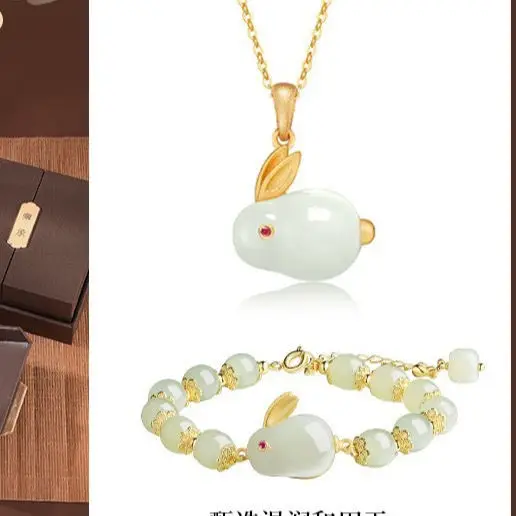 Green Jade Rabbit Bracelet for Girls — feature 10