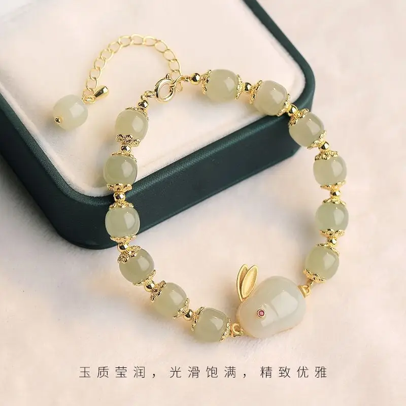 Green Jade Rabbit Bracelet for Girls — feature 8