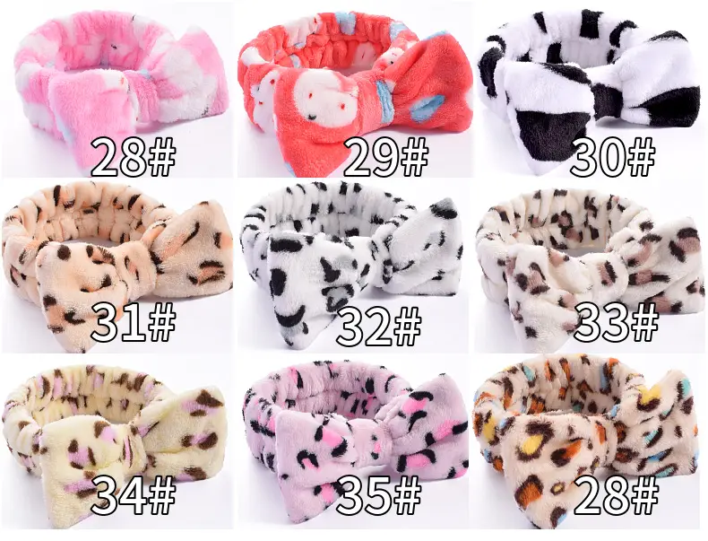Pink Faux Fur Bow Hair Band for Women — feature 11