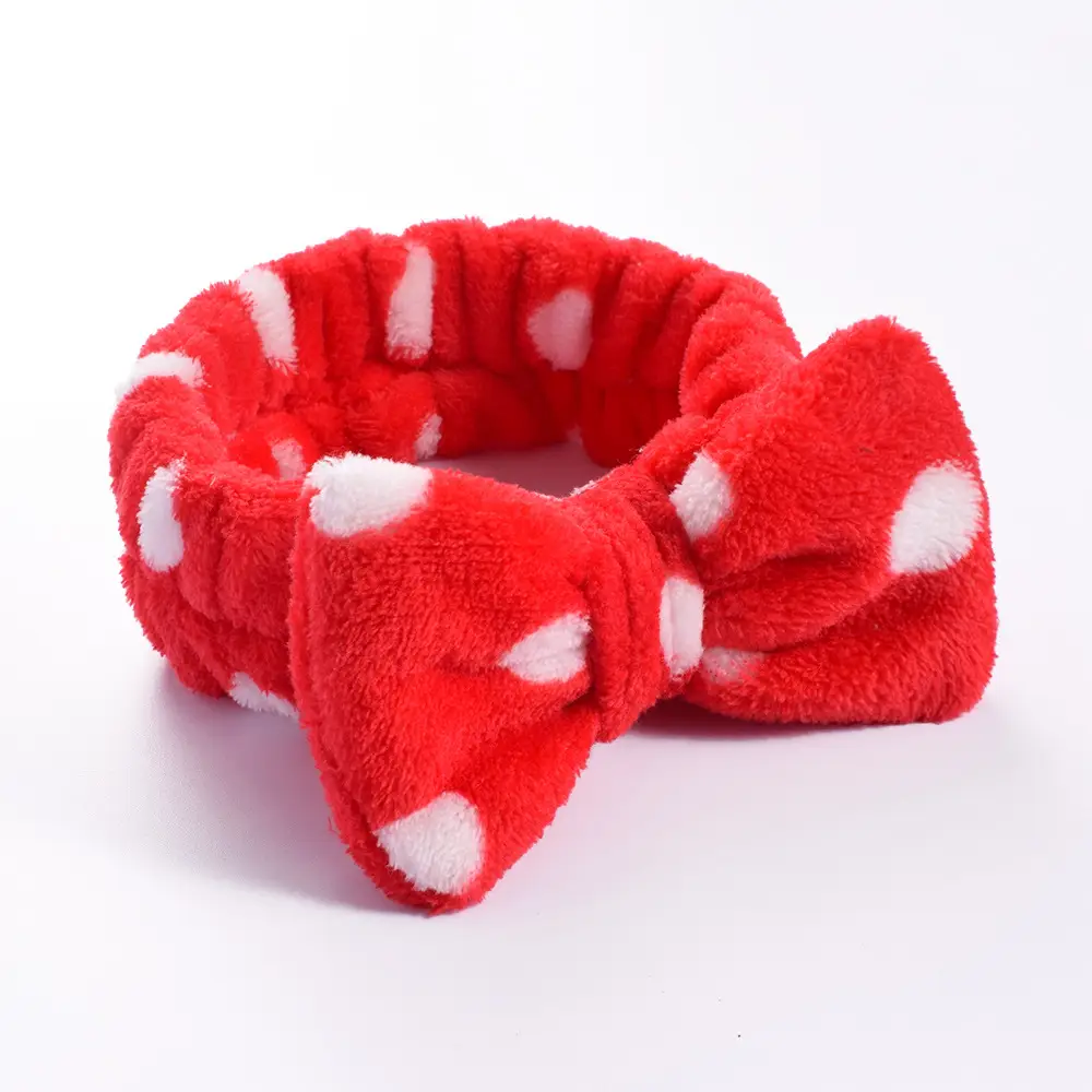 Pink Faux Fur Bow Hair Band for Women - Image 13