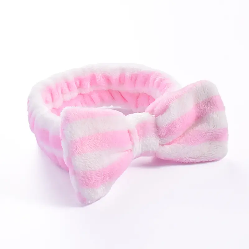 Pink Faux Fur Bow Hair Band for Women - Image 16