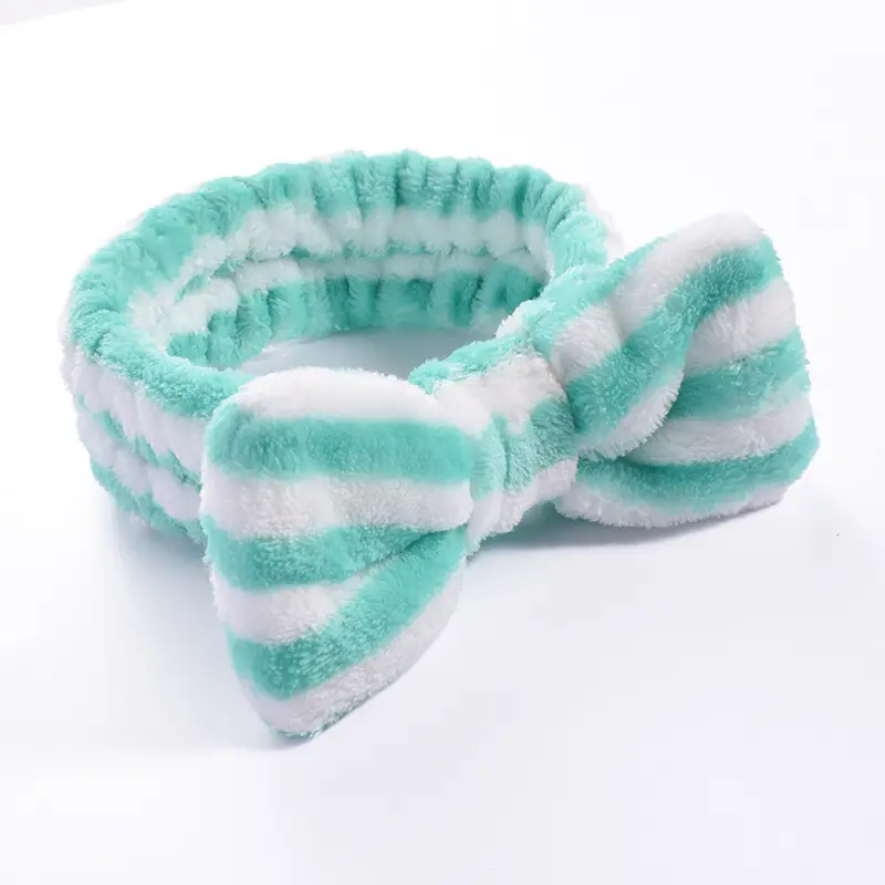 Pink Faux Fur Bow Hair Band for Women - Image 20