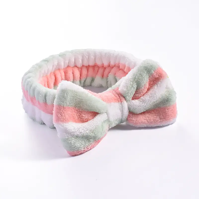 Pink Faux Fur Bow Hair Band for Women - Image 21