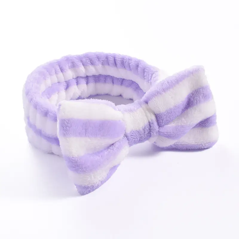 Pink Faux Fur Bow Hair Band for Women - Image 22
