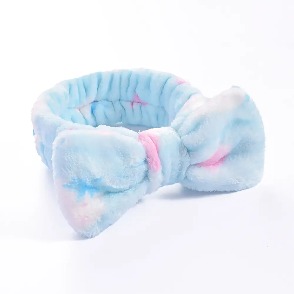 Pink Faux Fur Bow Hair Band for Women - Image 24