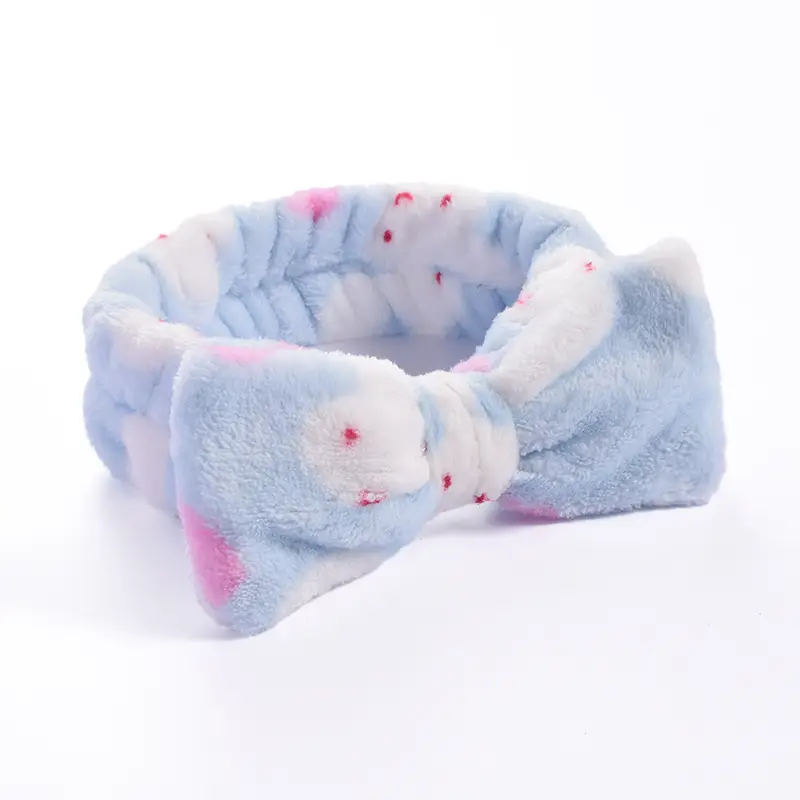 Pink Faux Fur Bow Hair Band for Women - Image 27