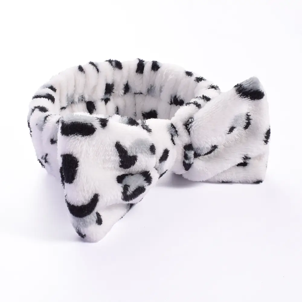 Pink Faux Fur Bow Hair Band for Women - Image 32