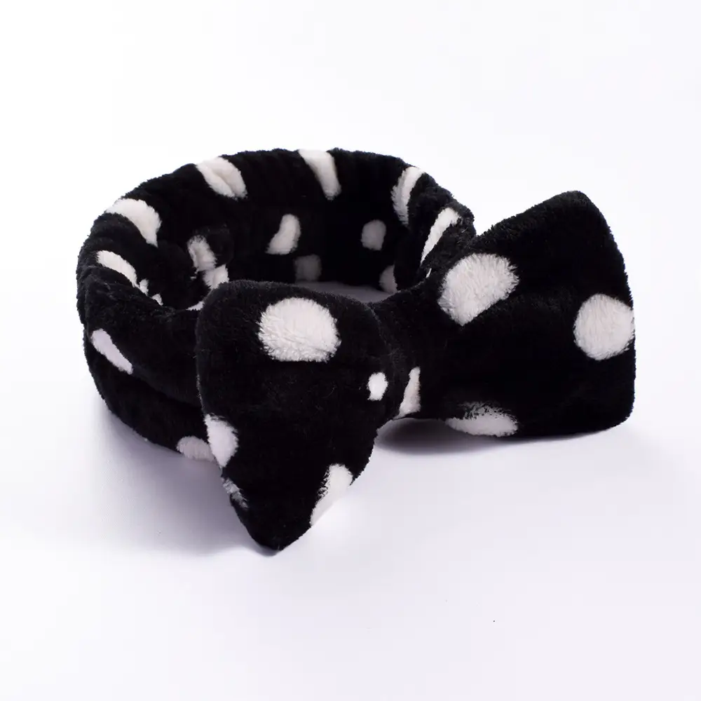 Pink Faux Fur Bow Hair Band for Women - Image 39