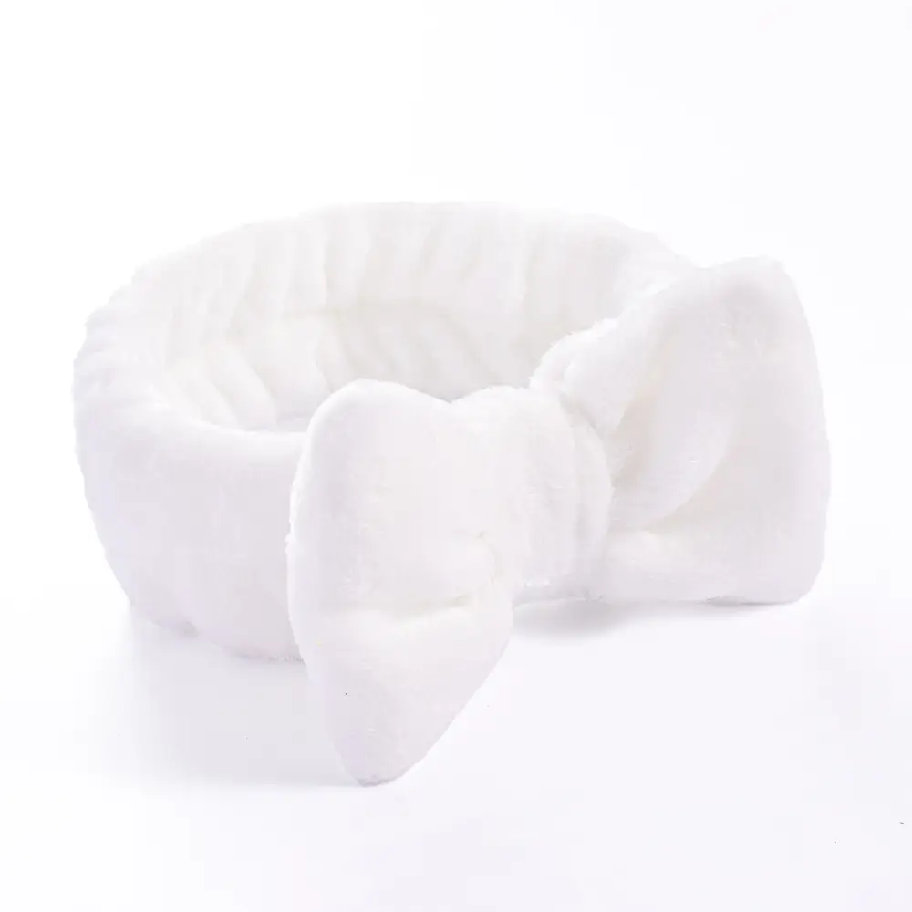 Pink Faux Fur Bow Hair Band for Women - Image 40