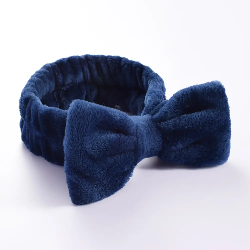 Pink Faux Fur Bow Hair Band for Women - Image 43