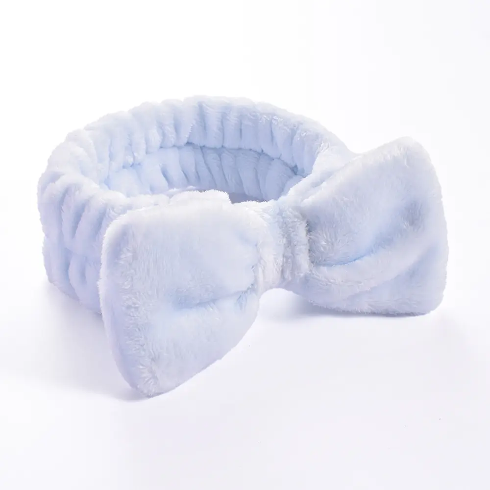 Pink Faux Fur Bow Hair Band for Women - Image 46