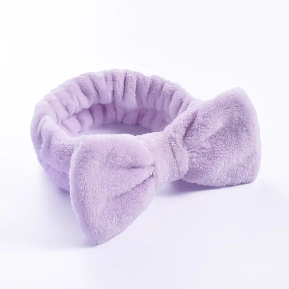 Pink Faux Fur Bow Hair Band for Women - Image 48