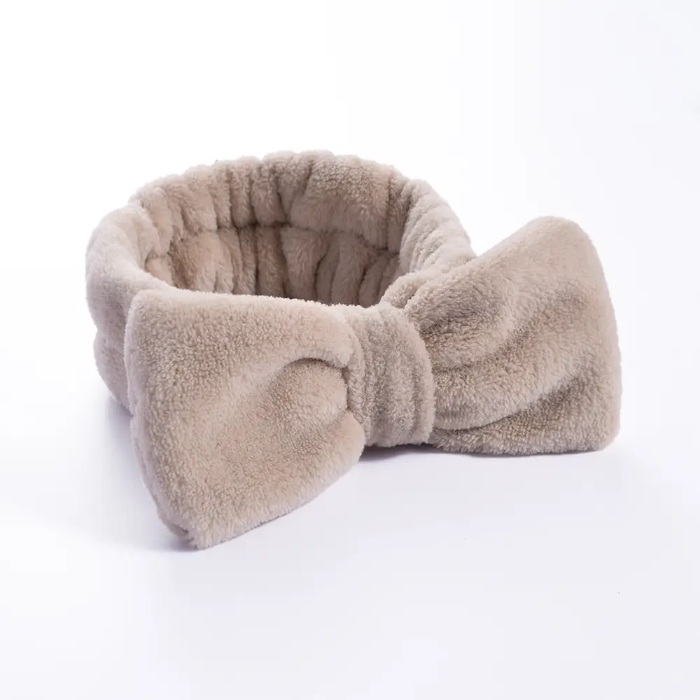 Pink Faux Fur Bow Hair Band for Women - Image 51