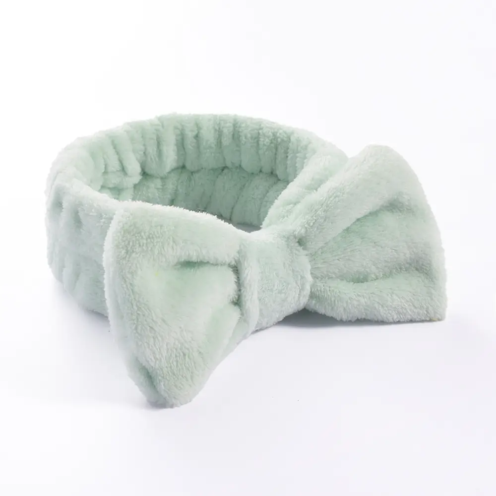 Pink Faux Fur Bow Hair Band for Women - Image 52