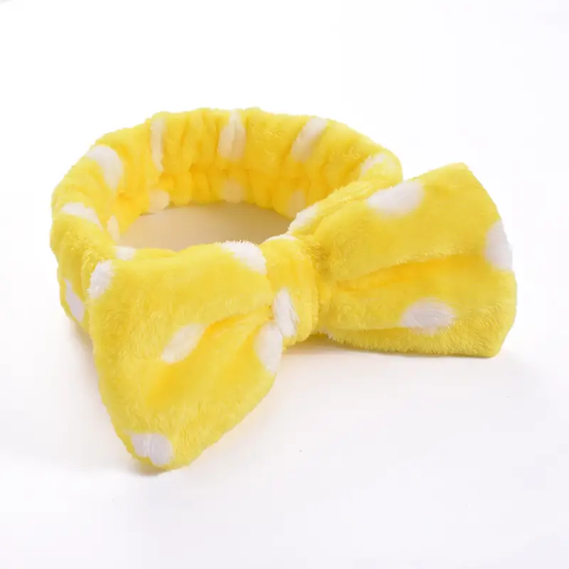 Pink Faux Fur Bow Hair Band for Women - Image 6