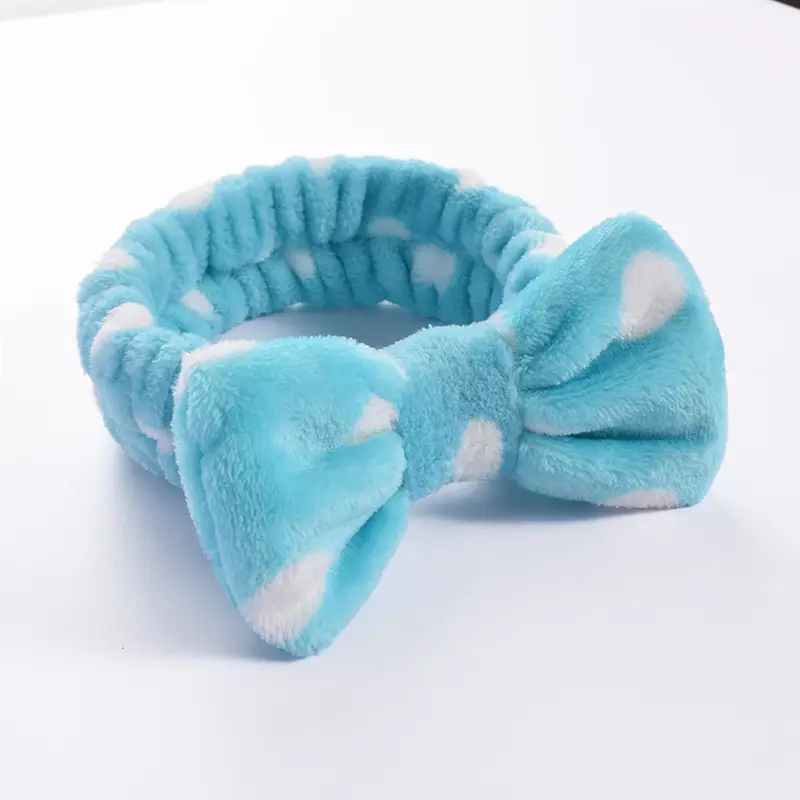 Pink Faux Fur Bow Hair Band for Women - Image 7