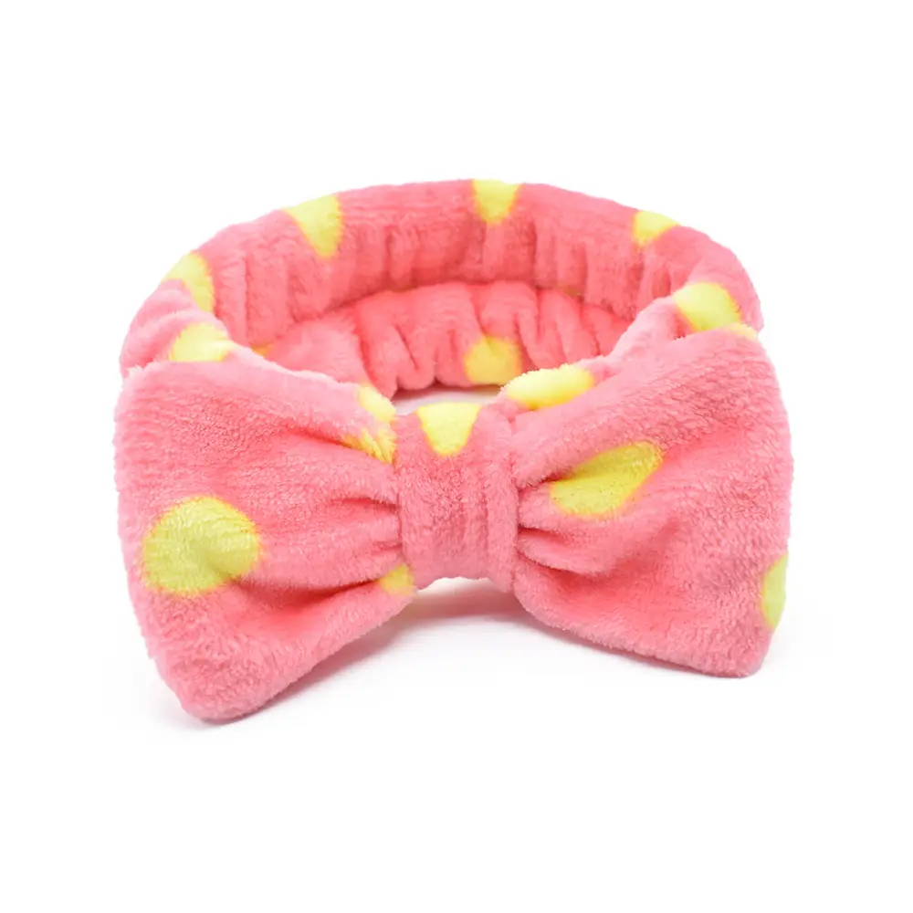 Pink Faux Fur Bow Hair Band for Women - Image 8
