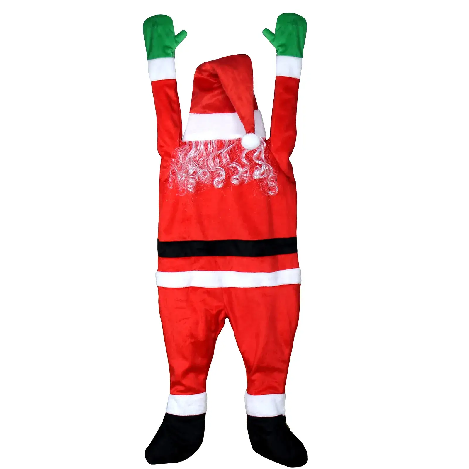 2024 Cross-Border New Velvet Santa Claus Wall Climbing Decoration Clothes Hangings Gift Holiday Decorations - Image 9