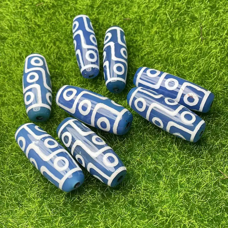 40mm Blue Chalcedony Beads for Men Women - Image 5