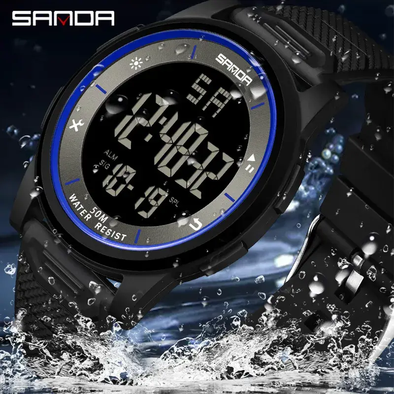 Sanda Ultra-Thin Luminous Student Watch Blue - Image 21