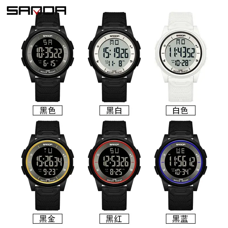 Sanda Ultra-Thin Luminous Student Watch Blue - Image 22