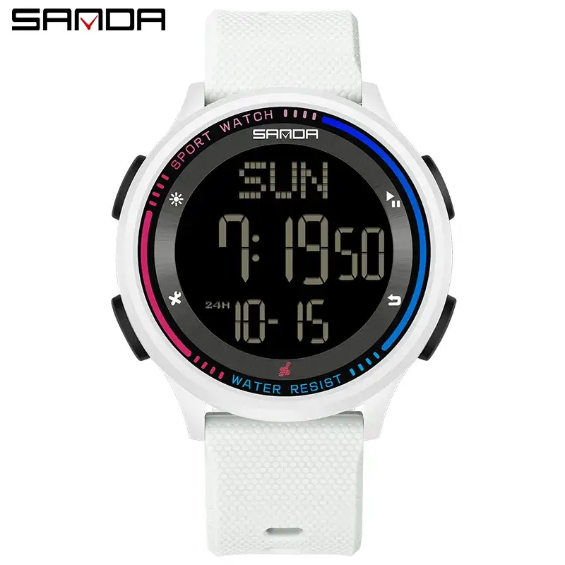Sanda Ultra-Thin Luminous Student Watch Blue - Image 9