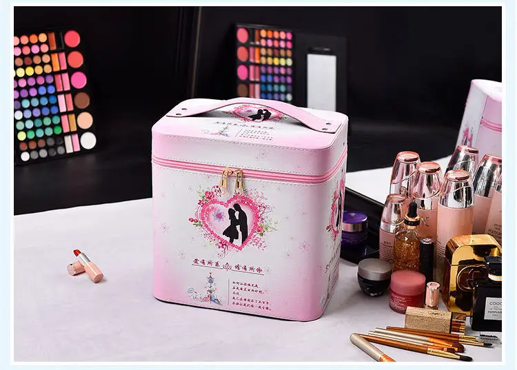 Large Capacity Cosmetic Storage Box with Travel Suitcase — feature 13
