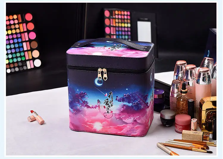 Large Capacity Cosmetic Storage Box with Travel Suitcase — feature 16