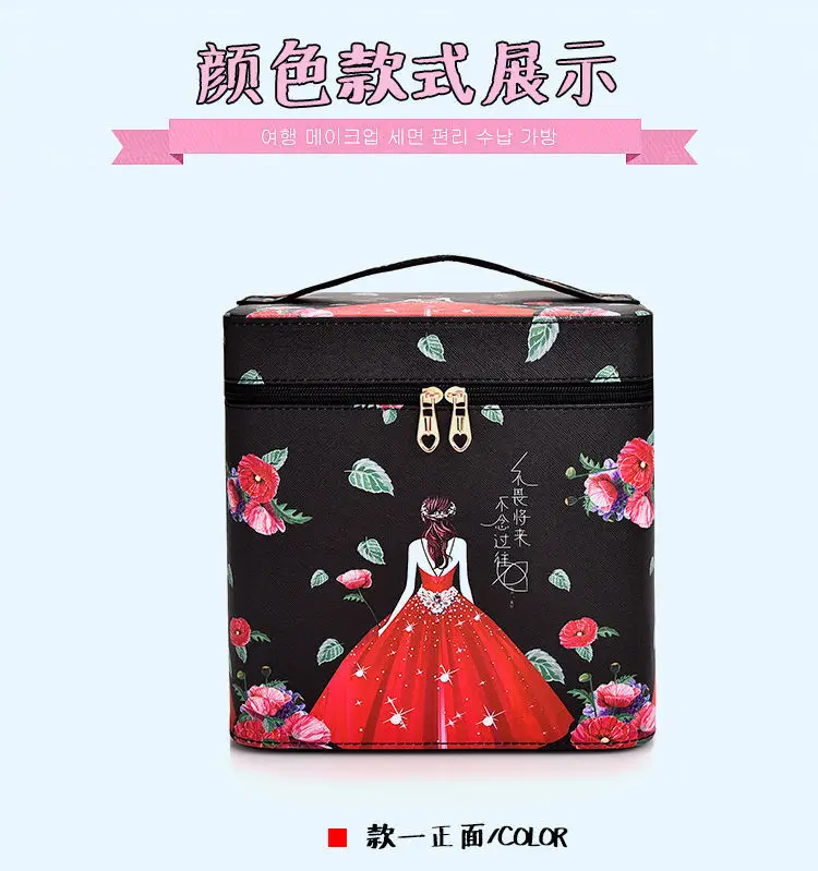 Large Capacity Cosmetic Storage Box with Travel Suitcase — feature 20