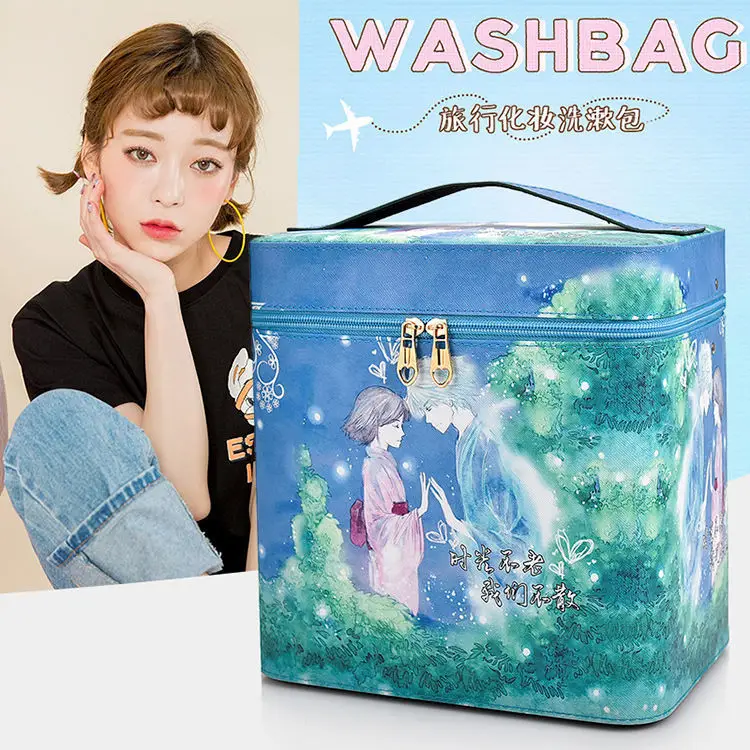 Large Capacity Cosmetic Storage Box with Travel Suitcase — feature 3