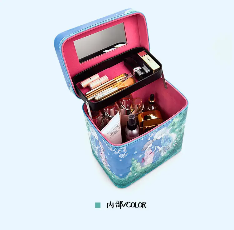 Large Capacity Cosmetic Storage Box with Travel Suitcase — feature 36