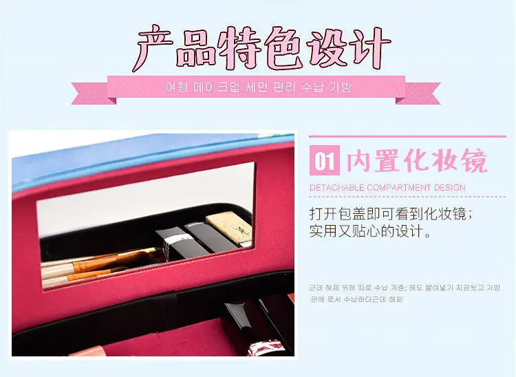 Large Capacity Cosmetic Storage Box with Travel Suitcase — feature 8
