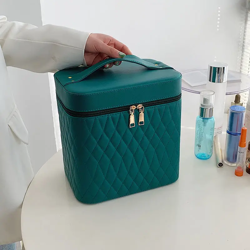 Large Capacity Cosmetic Storage Box with Travel Suitcase