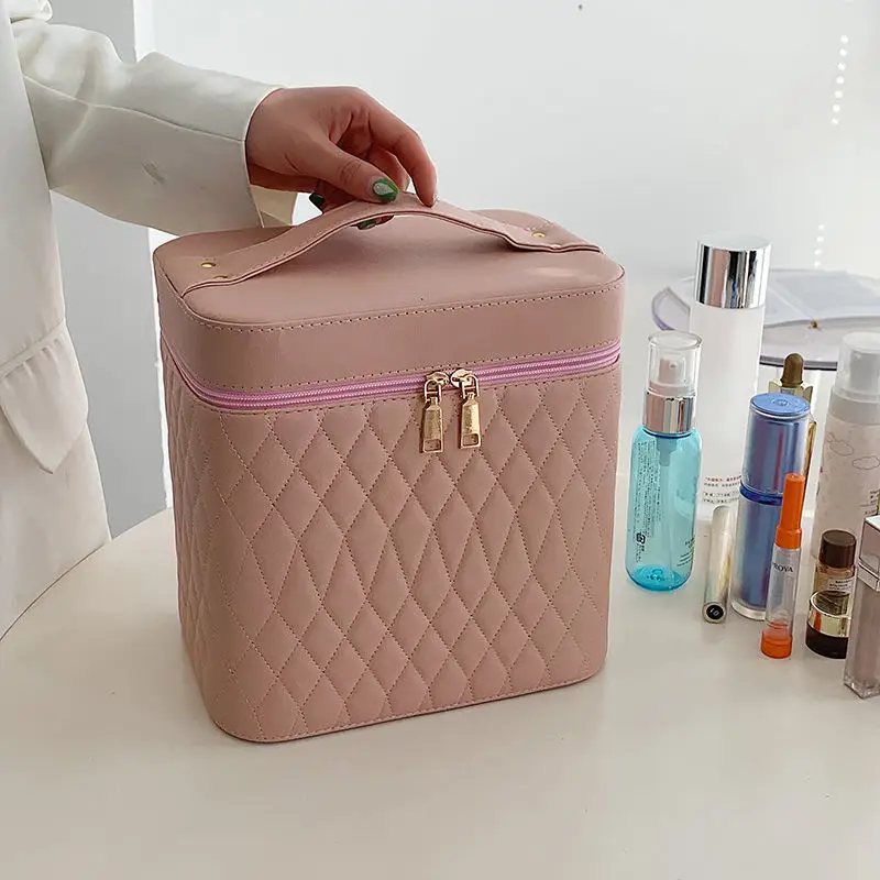 Large Capacity Cosmetic Storage Box with Travel Suitcase