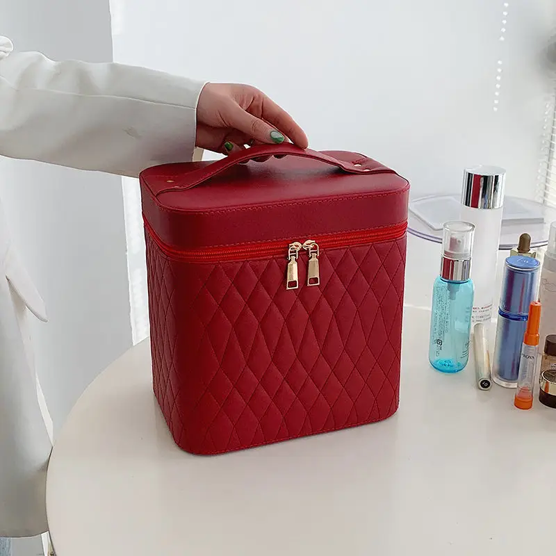 Large Capacity Cosmetic Storage Box with Travel Suitcase