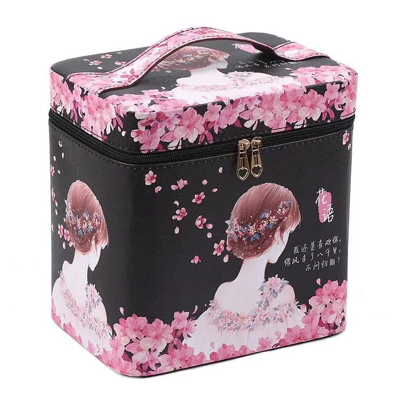 Large Capacity Cosmetic Storage Box with Travel Suitcase