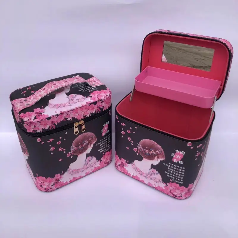Large Capacity Cosmetic Storage Box with Travel Suitcase