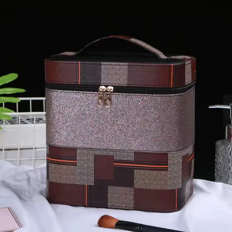 Large Capacity Cosmetic Storage Box with Travel Suitcase