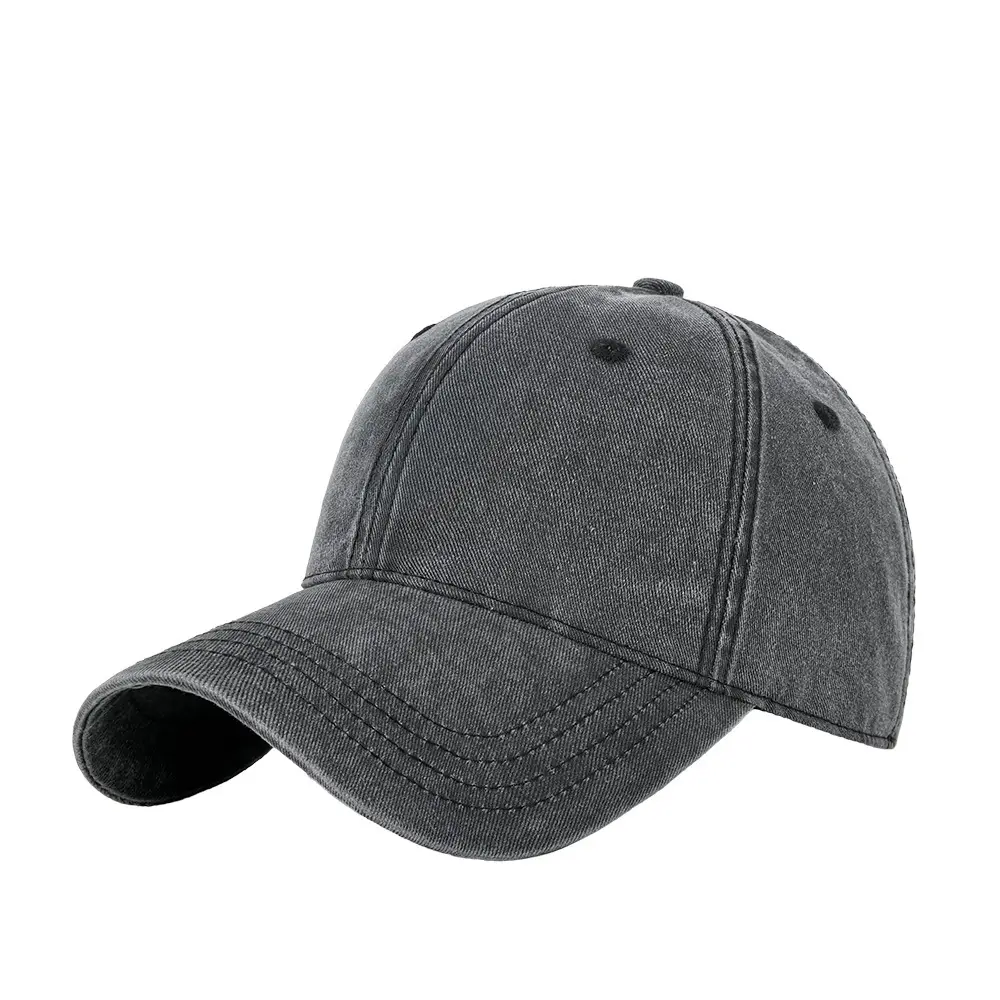 Vintage Washed Denim Cap Dark Blue Large - Image 18