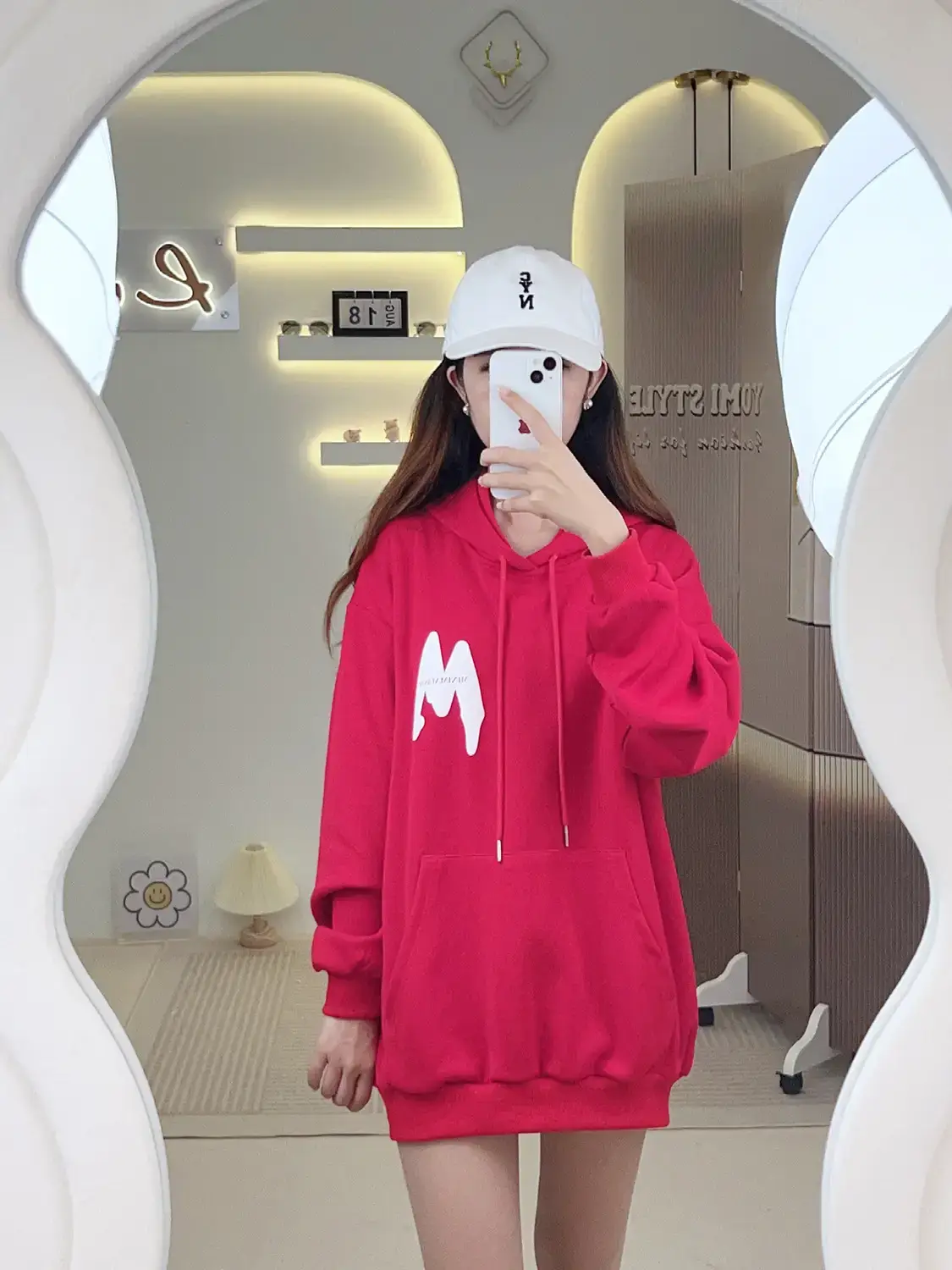 Red Hooded Velvet Sweatshirt for Kids & Teens 2025 - Image 8