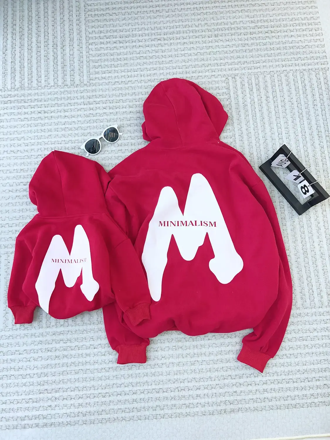 Red Hooded Velvet Sweatshirt for Kids & Teens 2025 - Image 9