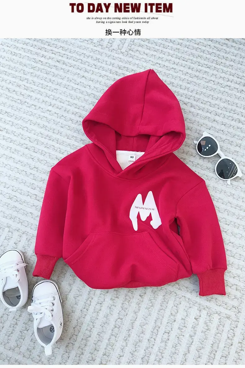 Red Hooded Velvet Sweatshirt for Kids & Teens 2025 — feature 15