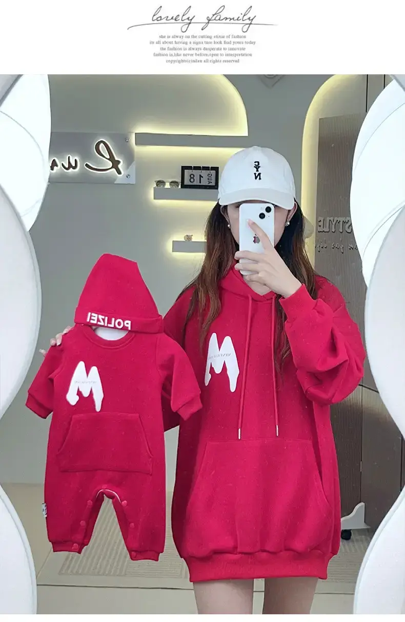 Red Hooded Velvet Sweatshirt for Kids & Teens 2025 — feature 8