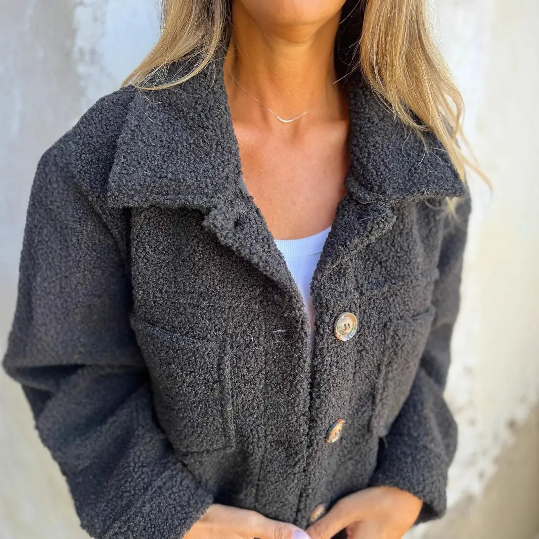 2025 Winter Lapel Single-Breasted Lamb Wool Jacket - Image 6