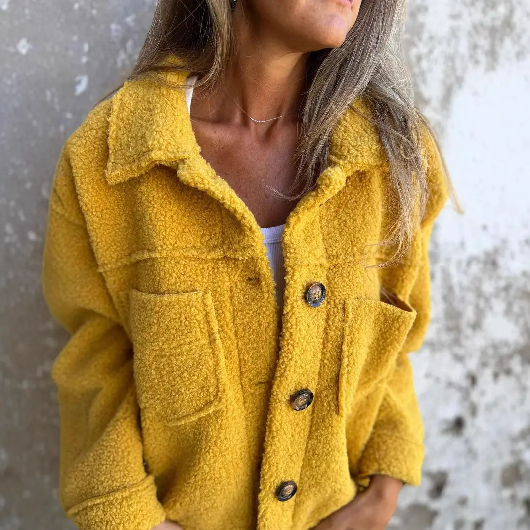 2025 Winter Lapel Single-Breasted Lamb Wool Jacket - Image 8